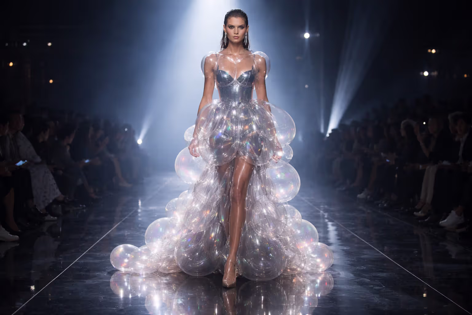 Inflatable couture takes center stage on the global runway.