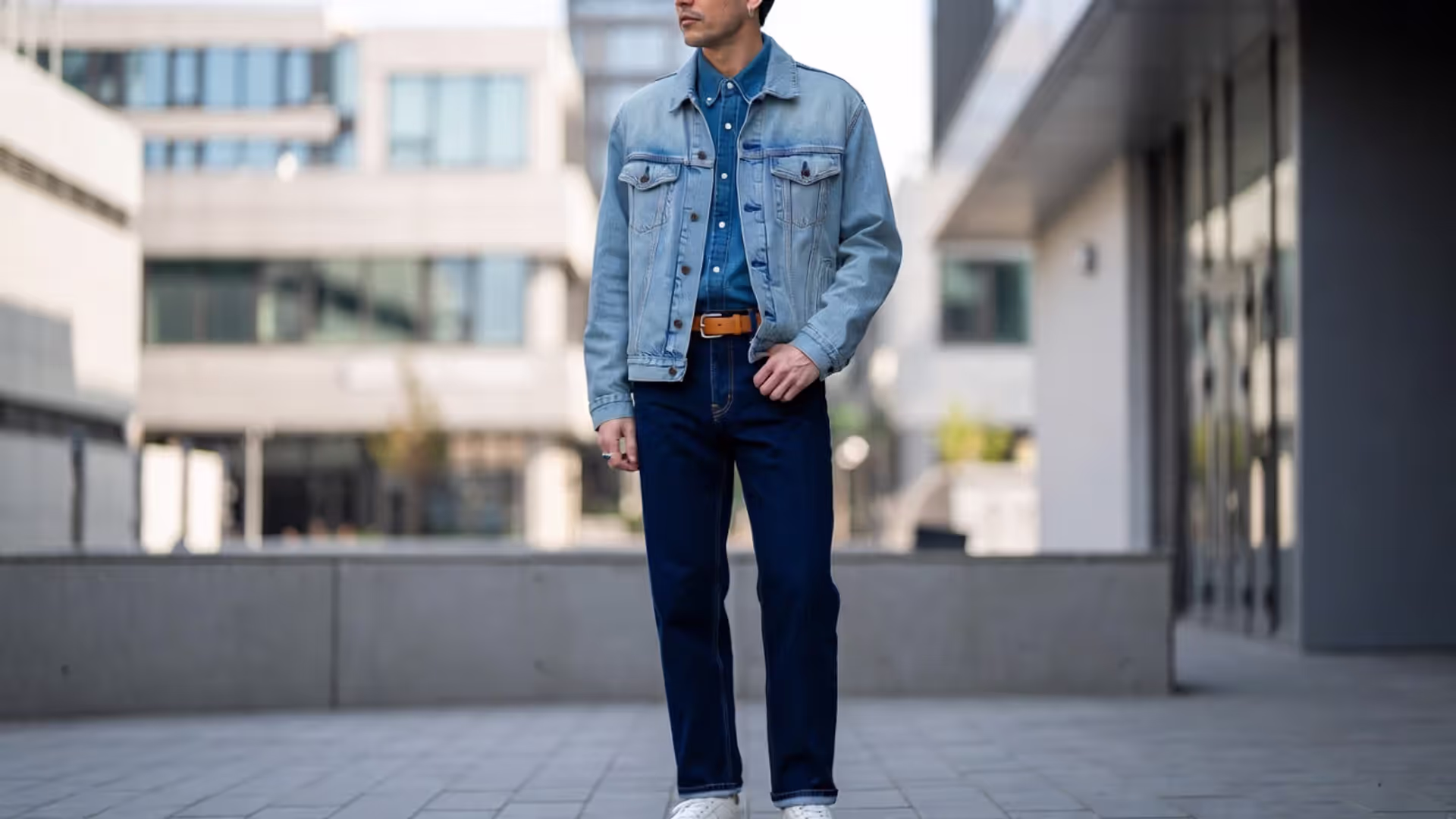 Double denim, done with intent.